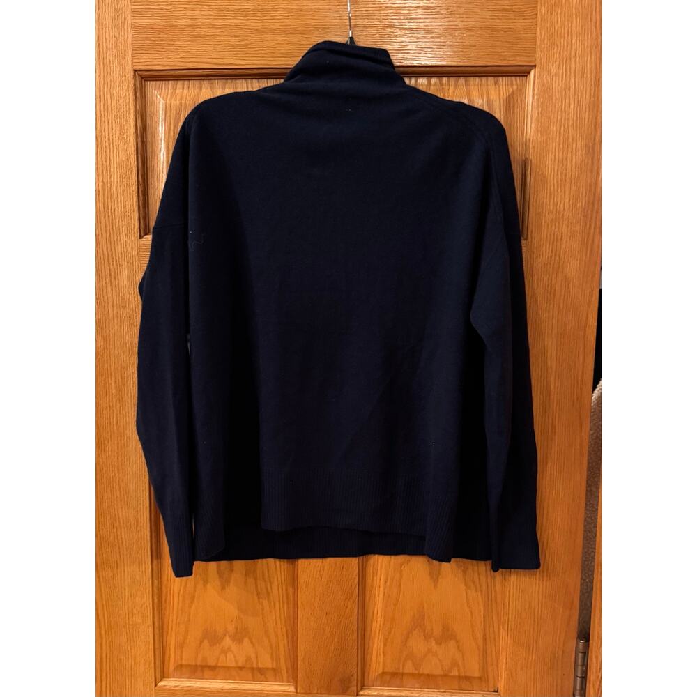 Nordstrom Navy Night Oversized Cashmere Turtleneck - L (New) - Picture 7 of 7